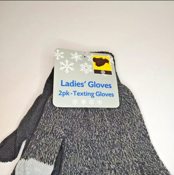 Ladies' Gloves 2pk - Texting Gloves Assorted Colors Acrylic Polyester Spandex - Picture 8 of 9